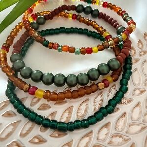 Multicolor Beaded Bracelet Set